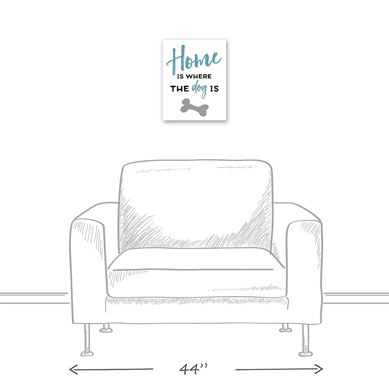 Home Is Where The Dog Is Canvas Wall Art