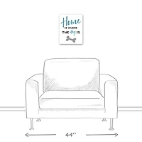 Home Is Where The Dog Is Canvas Wall Art