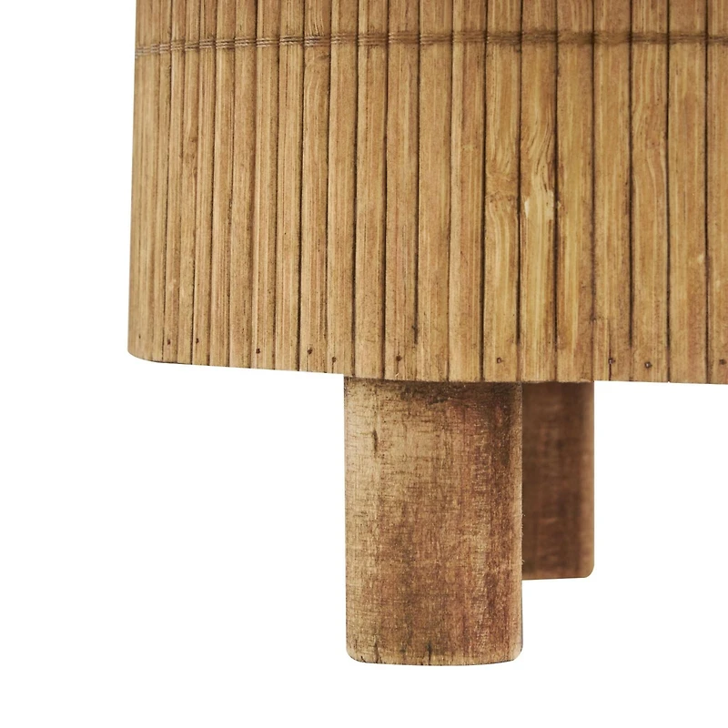 Brown Bamboo Wood Planter Set