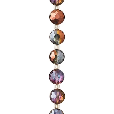 12 Pack: Bronze Mix Glass Large Faceted Round Beads by Bead Landing™