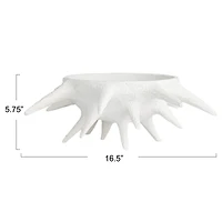 Hello Honey® 16.25" White Spike Accent Volcano Finish Bowl