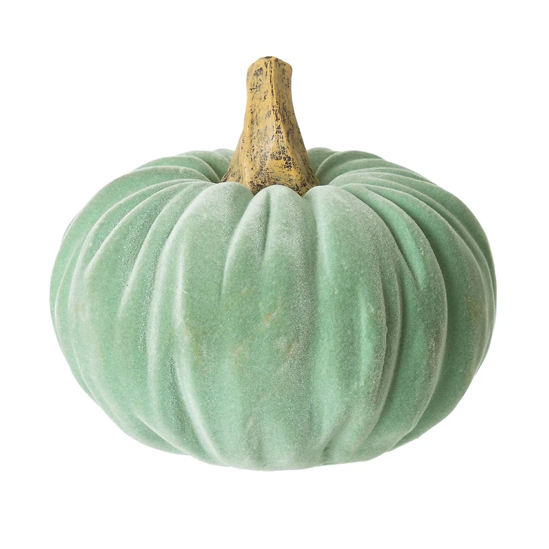 Glitzhome® Mint Green Velvet Pumpkins Set