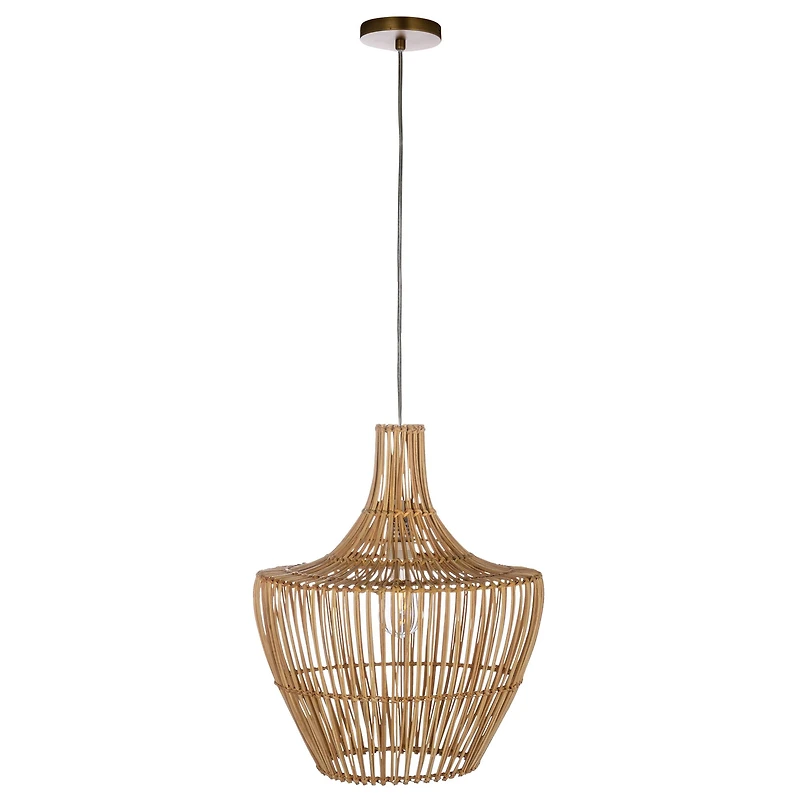 Hello Honey® Round Wicker Pendant Light