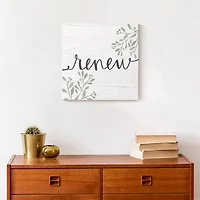 Renew Floral 12" x 12" Canvas Wall Art