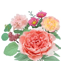21" Coral Peony & Hydrangea Mix Deluxe Bush by Ashland®