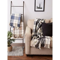 DII® Black & Cream Farmhouse Woven Throw