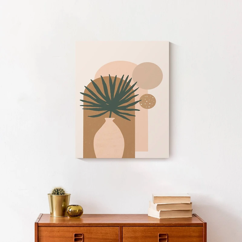 Palm In Pot 16" x 20" Canvas Wall Art
