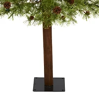 6ft. Pre-Lit Wyoming Alpine Artificial Christmas Tree, Clear LED Lights