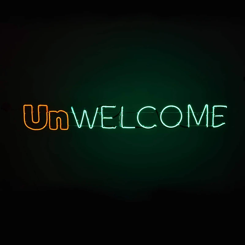 50" Halloween Unwelcome Neon Style Sign