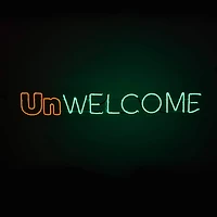 50" Halloween Unwelcome Neon Style Sign