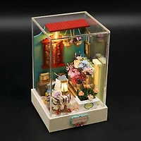 Wizardi Flower Shop Miniature Dollhouse Roombox Kit