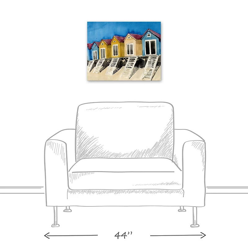 Beach Houses 20" x 16" Canvas Wall Art