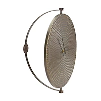 Numberless Bronze Metal Wall Clock