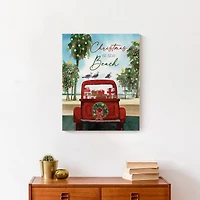 20" Christmas at the Beach Canvas Wall Décor