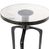 22" Accent Table with Textured Glass Tabletop