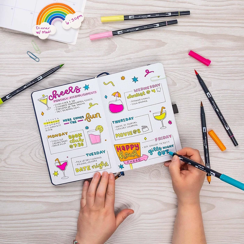 Tombow Happy Hour Dual Brush Pen Set