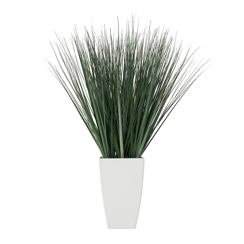 28" Foliage Artificial Plant with White Plastic Pot