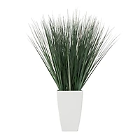 28" Foliage Artificial Plant with White Plastic Pot