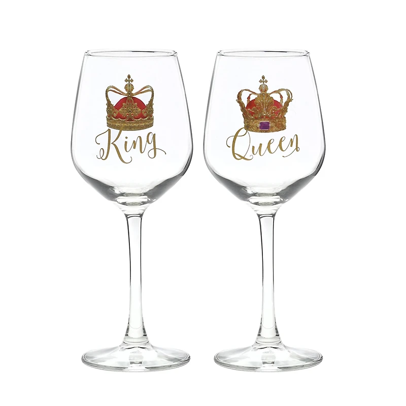 12oz. King & Queen Wine Glass Set