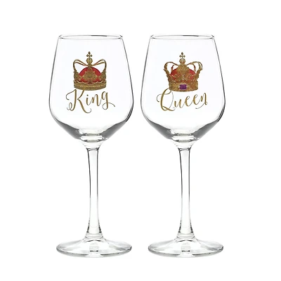 12oz. King & Queen Wine Glass Set