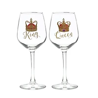 12oz. King & Queen Wine Glass Set