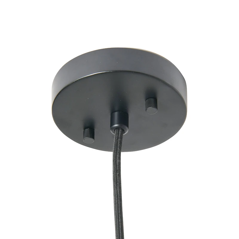 Hello Honey® 19.5" Charcoal Gray Woven Pendant Lamp