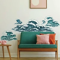RoomMates Great Wave Peel & Stick Giant Wall Decals