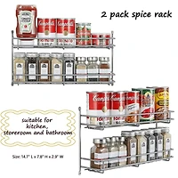 NEX™ 2-Tier Wall-Mounted Seasonings Jar Storage Rack, 2ct.