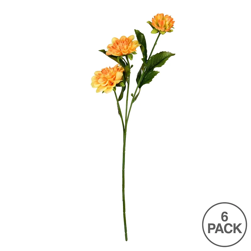 6 Pack: Yellow Dahlia Spray