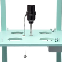 Simple Designs Floor Lamp with 2 USB Charging Ports/1 Outlet