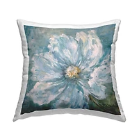 Stupell Industries Traditional White Flower Abstract Petals Blossom Throw Pillow, 18" x 18"