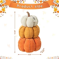Glitzhome® 13" Fall Stacked Fabric Pumpkin