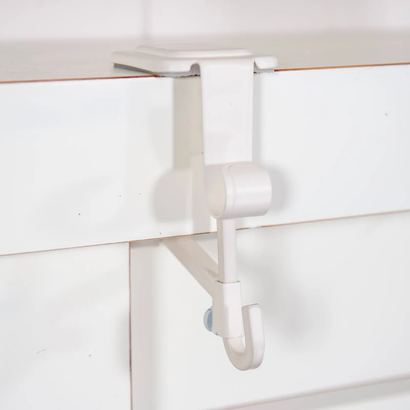 White Mantel Garland & Christmas Stocking Hanger, 2ct.