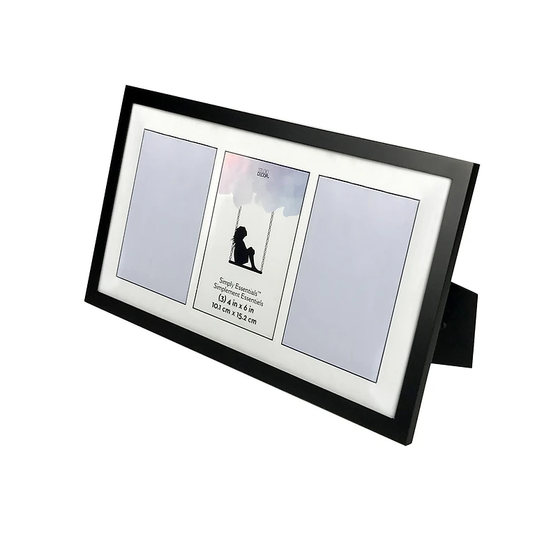 Simply Essentials™ 3 Opening Black Collage Frame with Mat by Studio Décor