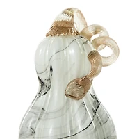 Glitzhome® Gray Marble Glass Pumpkin & Gourd Set