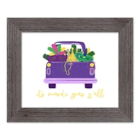 Truck Mardi Gras Yall Western Gray Framed Print