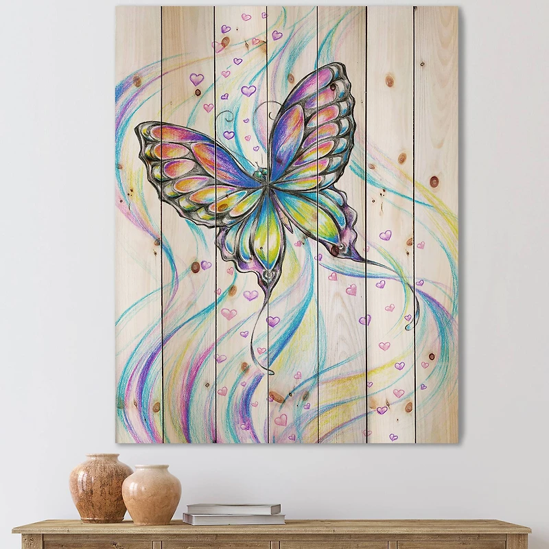 Designart - Iridiscent Butterfly