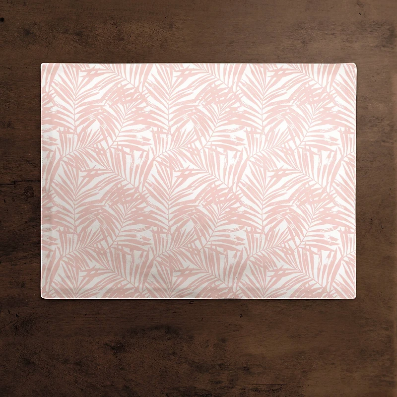Blush Palm Pattern Cotton Twill Placemat