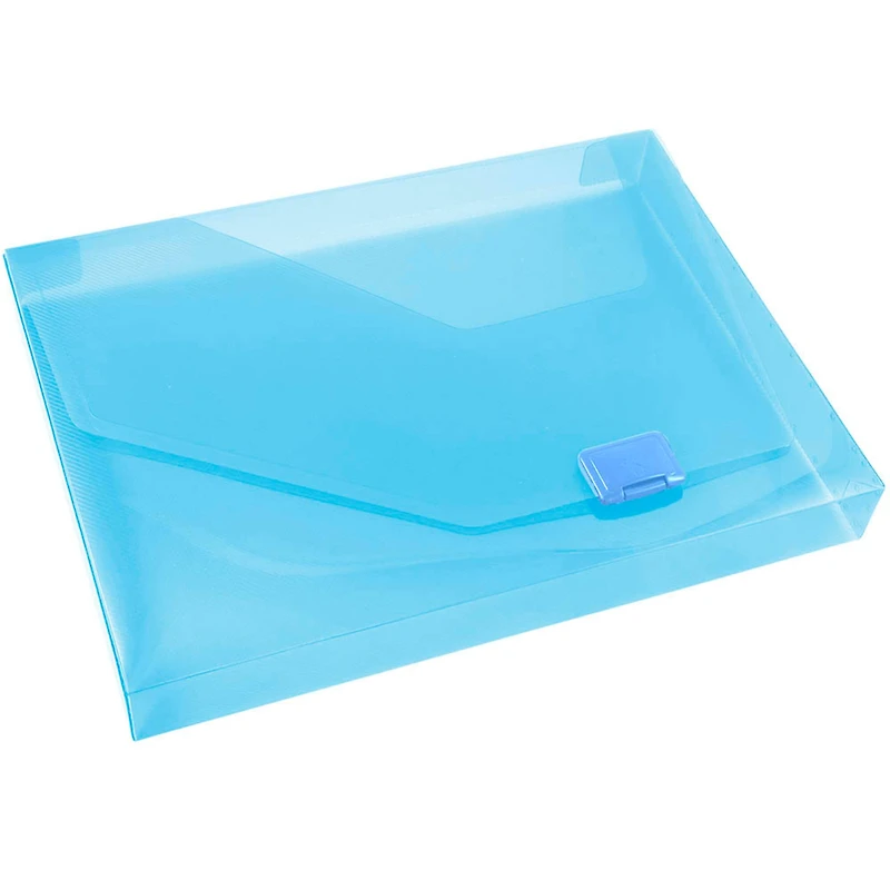 JAM Paper Blue Plastic Box Portfolio