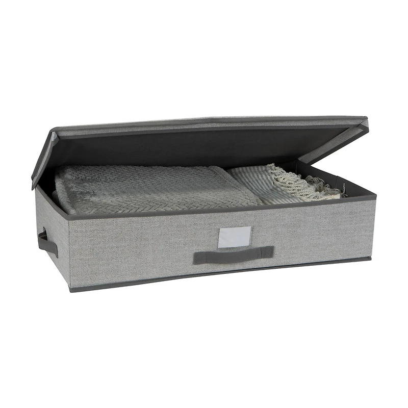 Simplify 28" Under the Bed Heather Gray Storage Box