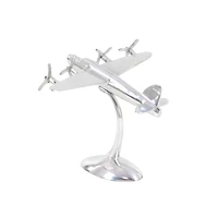 17" Silver Aluminum Plane Figure