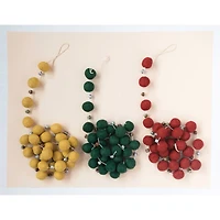 Hello Honey® 6ft. Green Wool Felt Balls & Bells Garland