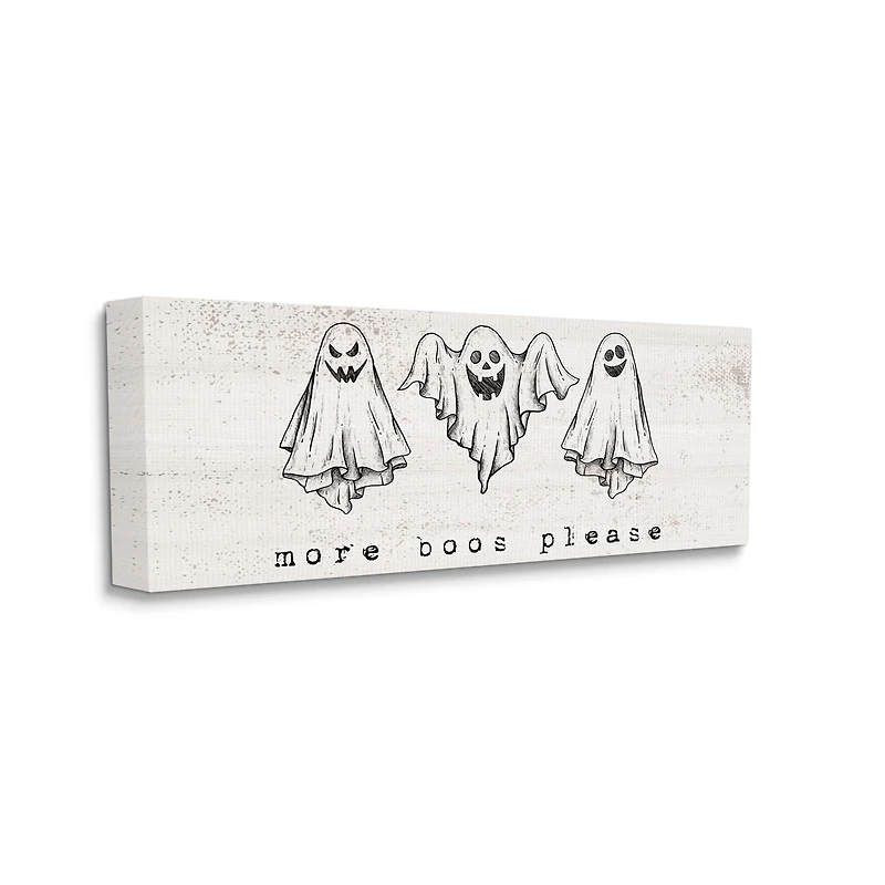 Stupell Industries More Boos Please Scary Ghosts Canvas Wall Art