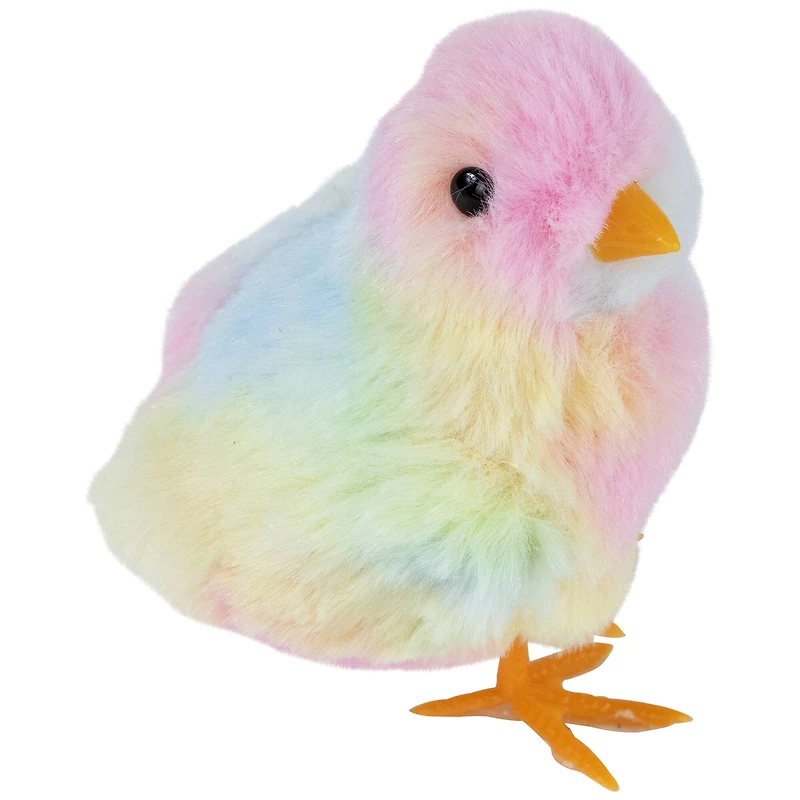 4.5" Plush Tie Dye Easter Chick Figurines, 3ct.