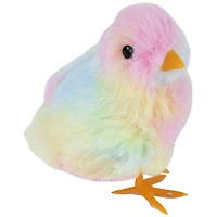 4.5" Plush Tie Dye Easter Chick Figurines, 3ct.