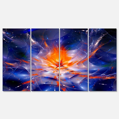 Designart - Colorful Glowing Space Flower Fractal