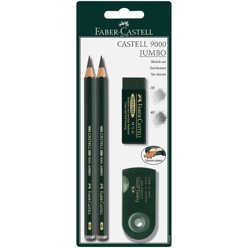 Faber-Castell 9000 Jumbo Graphite Pencil Sketch Set
