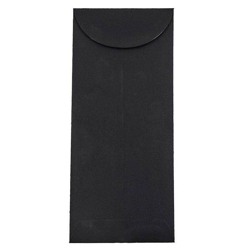 JAM Paper 4.75" x 11" Black Linen Policy Business Envelopes, 25ct.