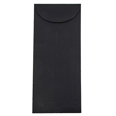 JAM Paper 4.75" x 11" Black Linen Policy Business Envelopes, 25ct.