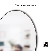 Umbra 34" Metallic Titanium Hubba Round Wall Mirror